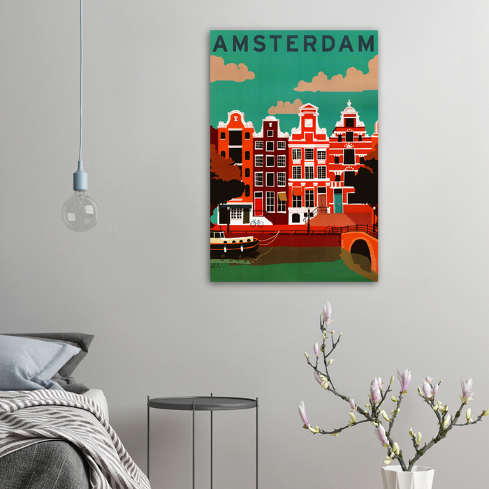 Amsterdam - Vintage Travel Poster