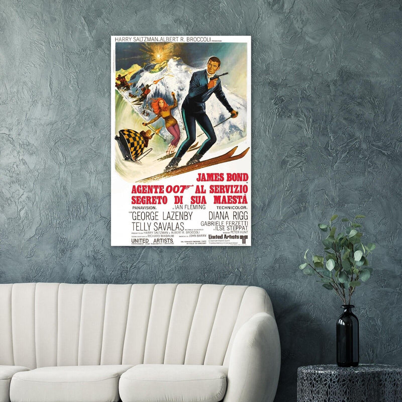 On Her Majesty's Secret Service - James Bond 007 Movie Poster - Italian Version