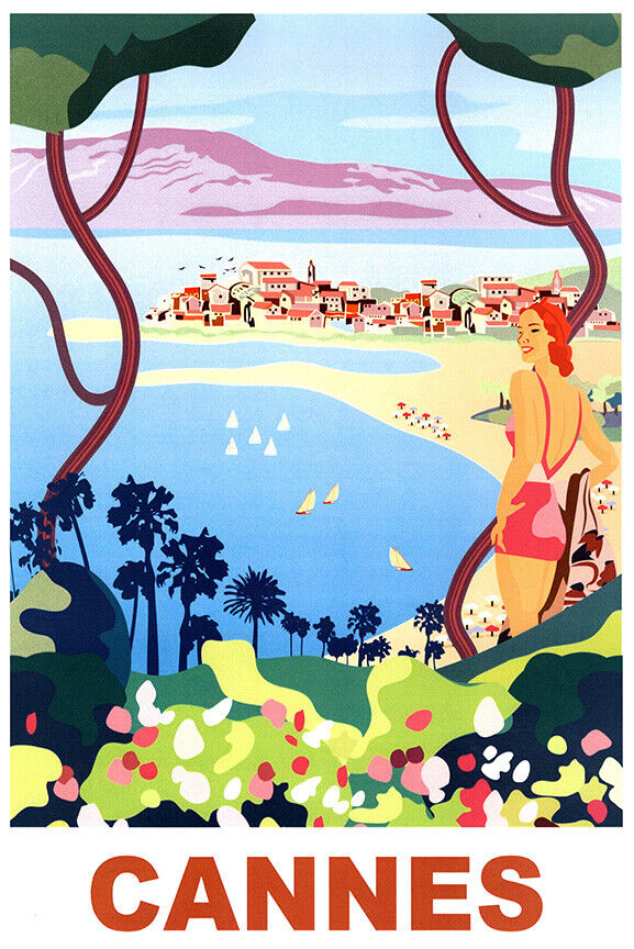 Cannes - France - Vintage Travel Poster