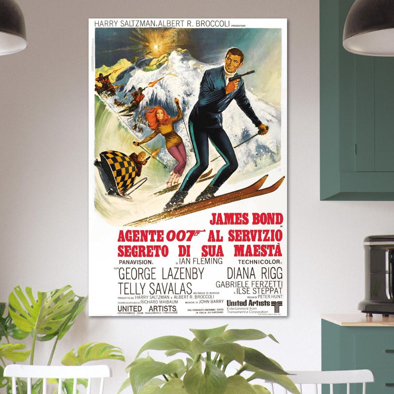 On Her Majesty's Secret Service - James Bond 007 Movie Poster - Italian Version