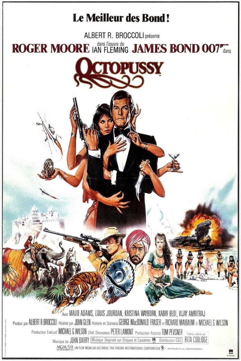 Octopussy- James Bond 007 Movie Poster - Roger Moore - French Version