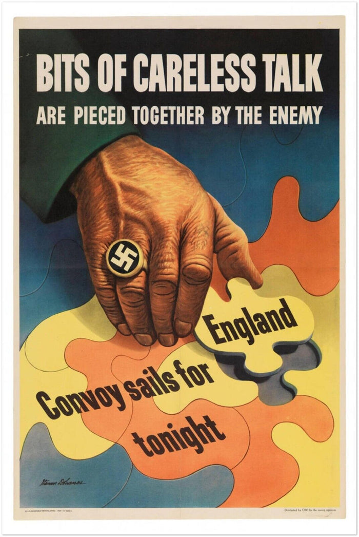 Bits of Careless Talk - World War 2 Poster - WW2 Vintage Poster