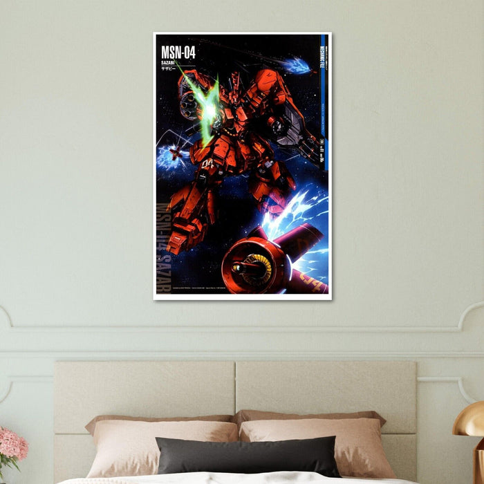 Sazabi Gundam - Gundam Mechanical Poster - Japanese Anime Poster