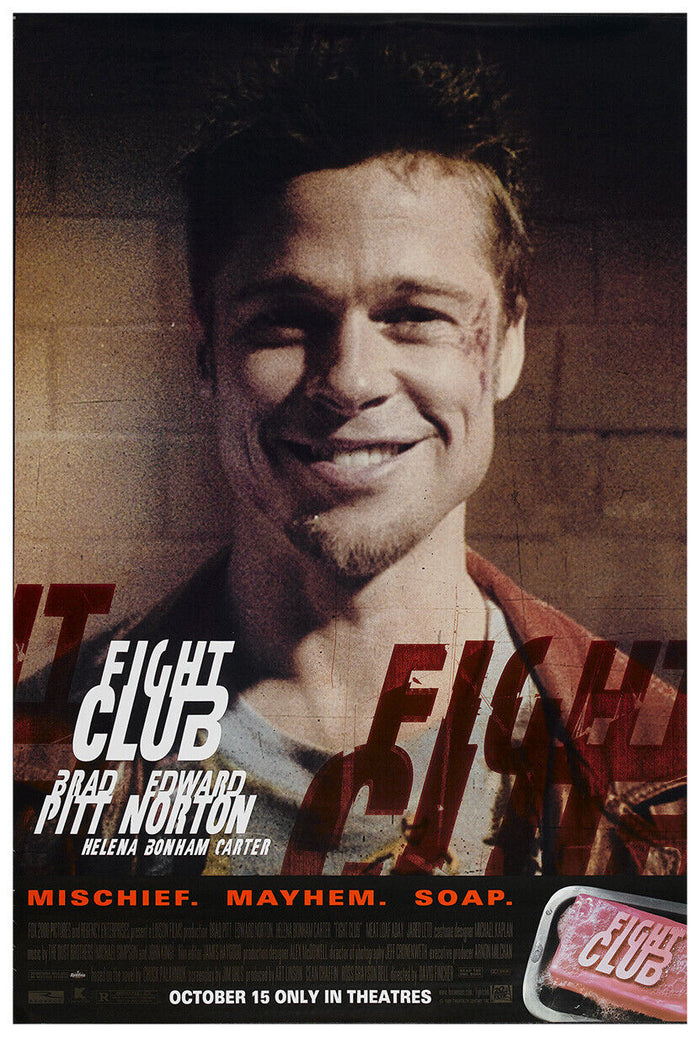 Fight Club - Brad Pitt - Movie Poster - 1999 - US Version - Teaser #4