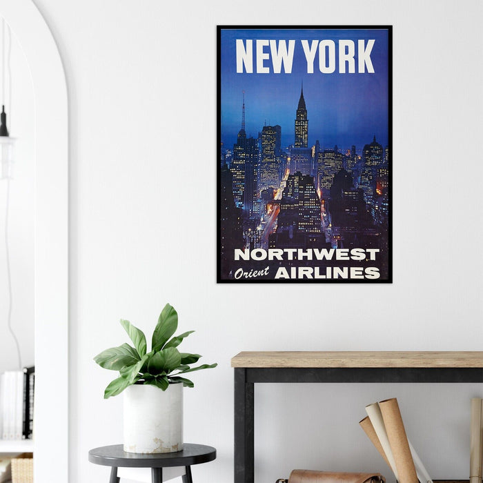 Northwest Airlines - New York - 1960s - Vintage Travel Poster