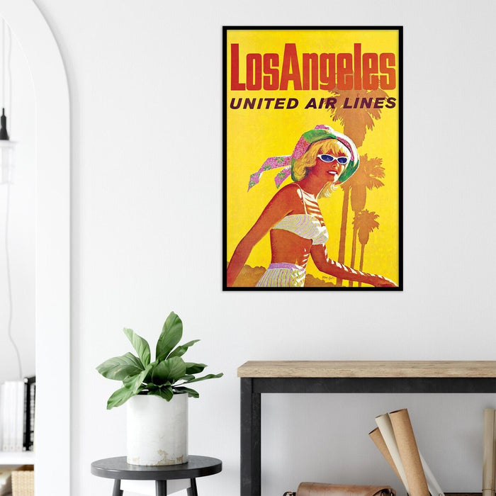 United Airlines - Los Angeles - California - 1960s - Vintage Travel Poster