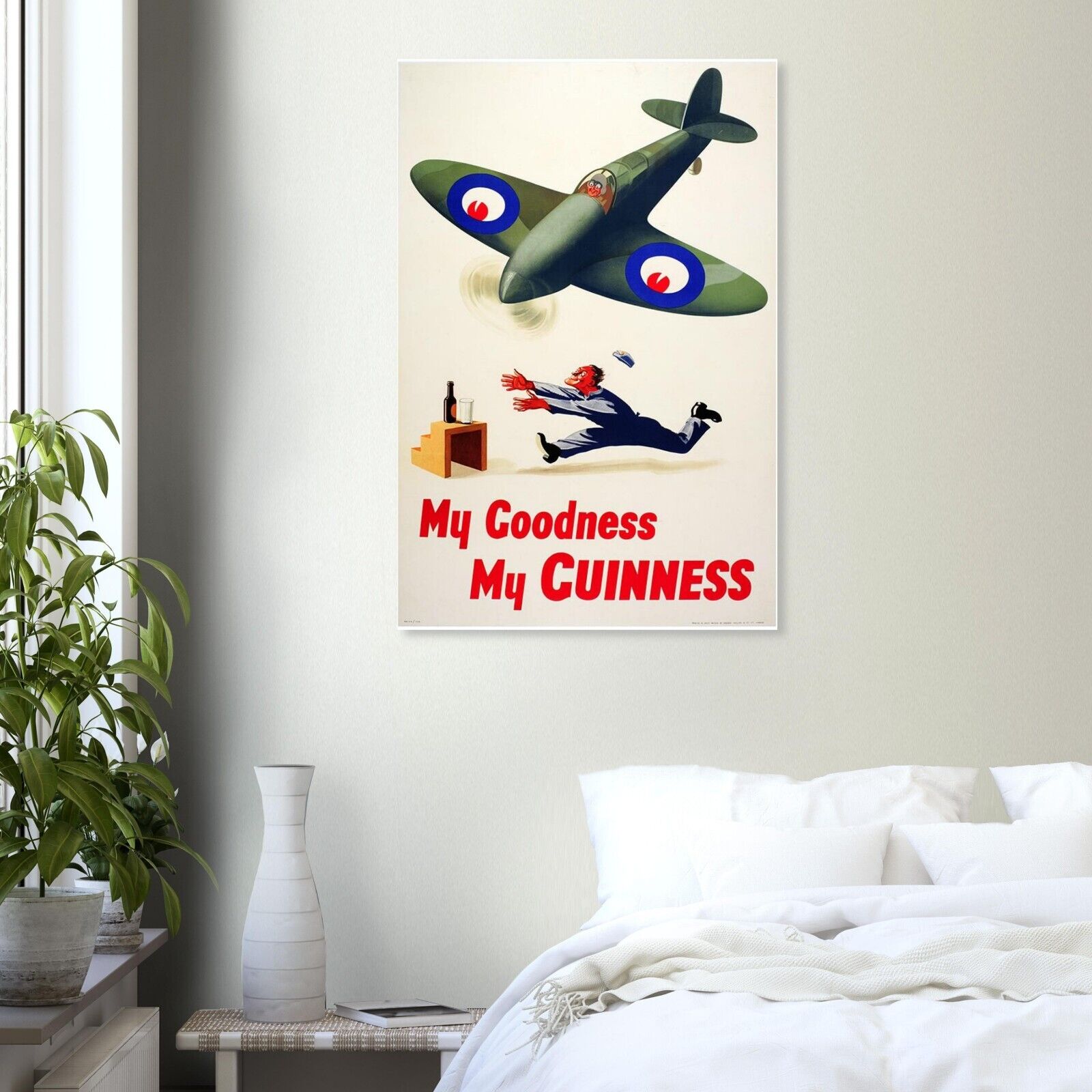 My Goodness My Guinness - Plane - Vintage Advertising Poster