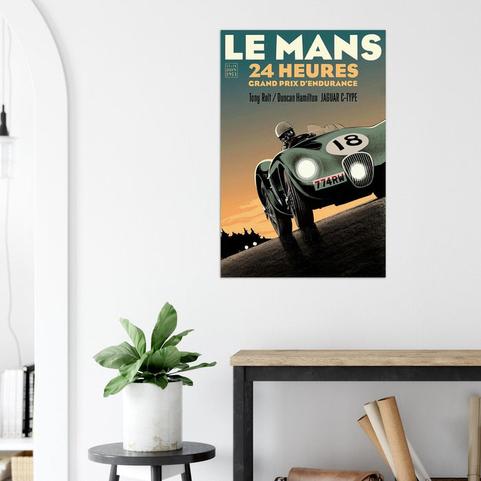 Le Mans 24 Heures 1953 - Vintage Auto Racing Poster