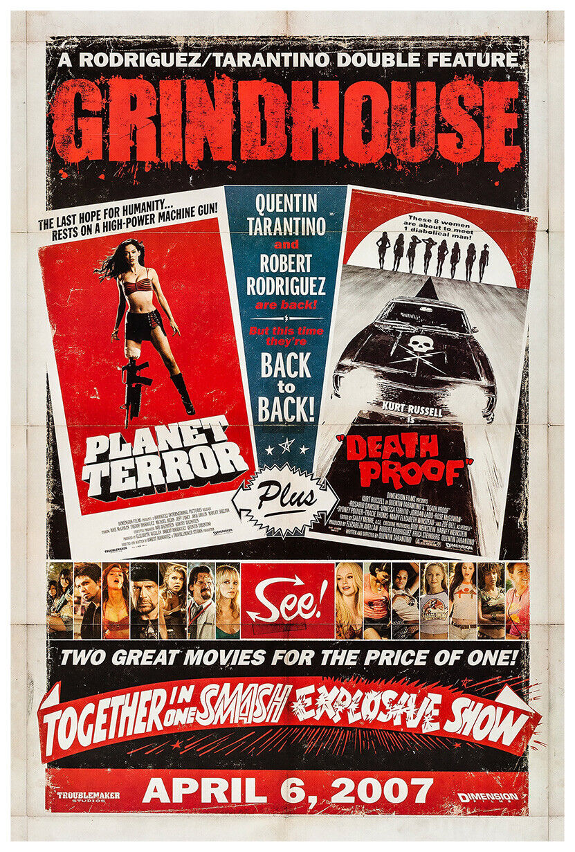 Grindhouse - Quentin Tarantino - Robert Rodriguez - Movie Poster - Teaser