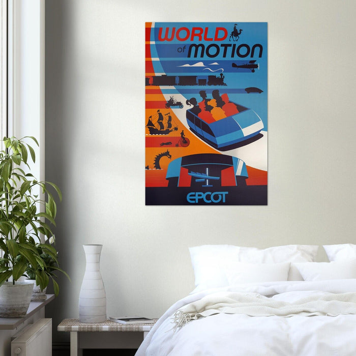 Disney Epcot Center Attraction Poster - World of Motion - Disney World D23