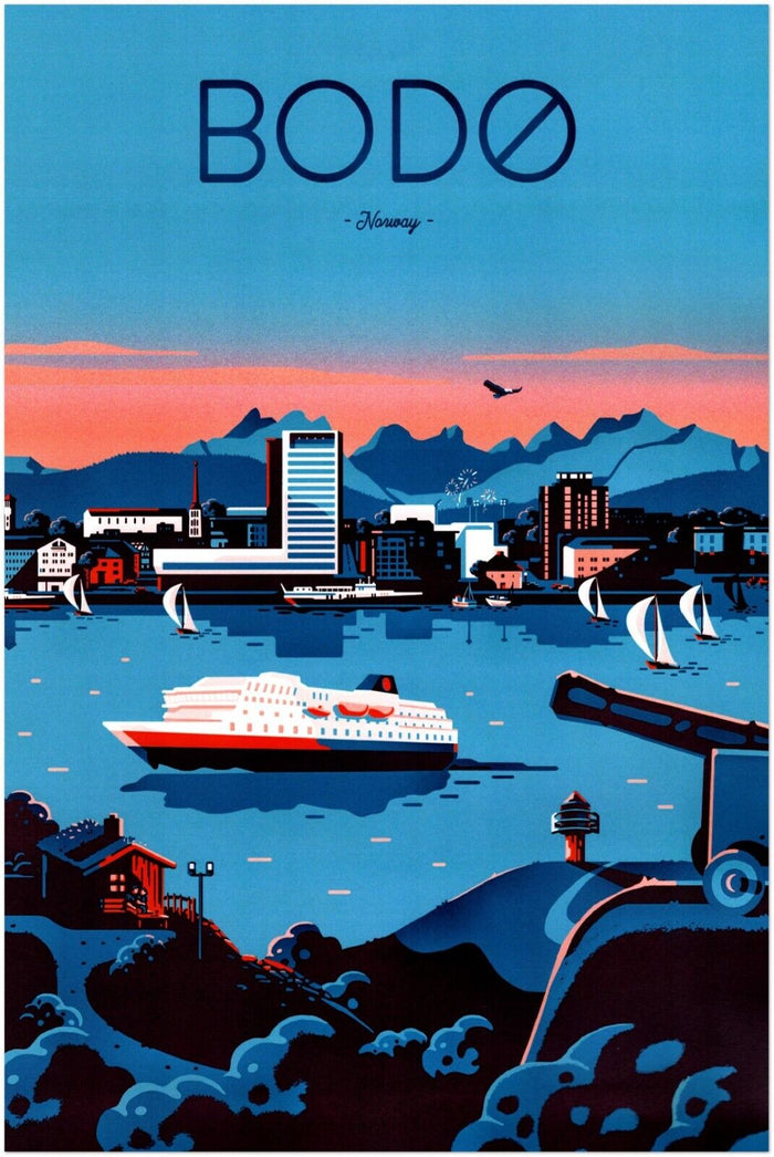 Bodo - Norway - Vintage Travel Poster