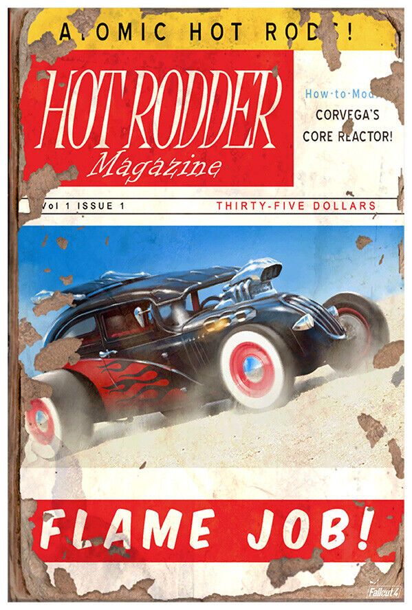 Hot Rodder - Flame Job - Fallout 4 Poster