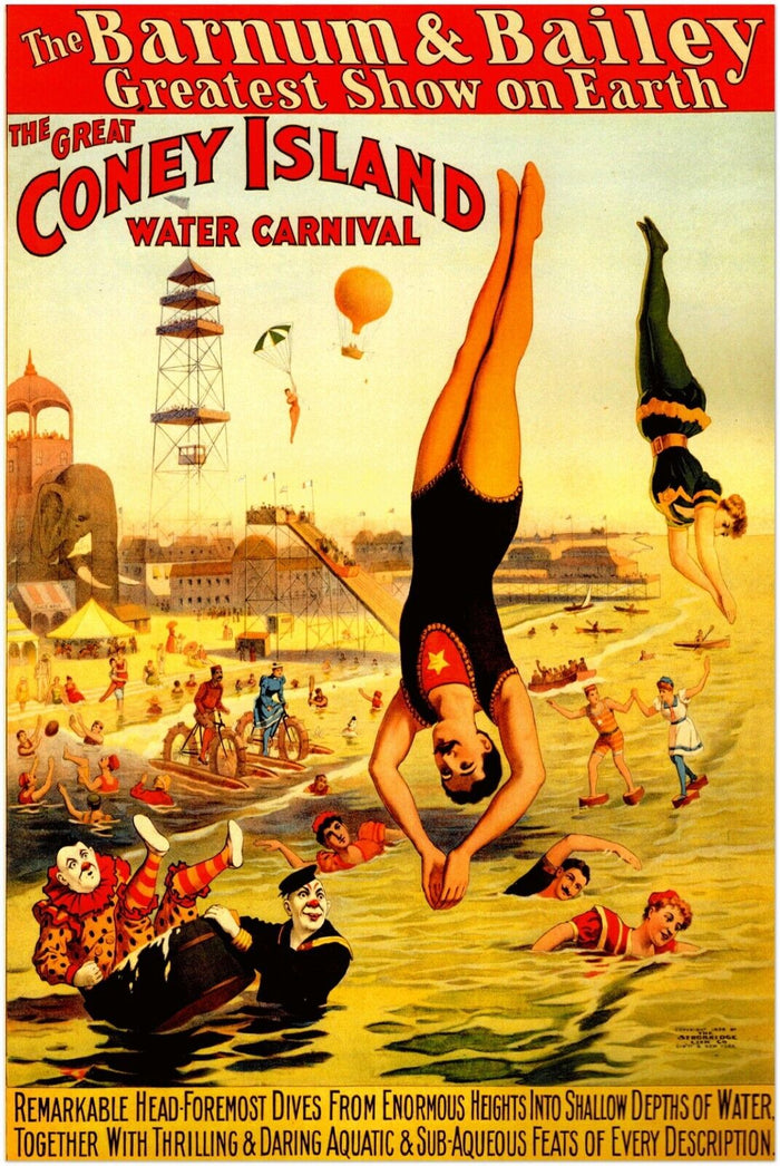 Circus, Clown, Carnivals Ringling Bros Barnum and Bailey Poster Vintage #5