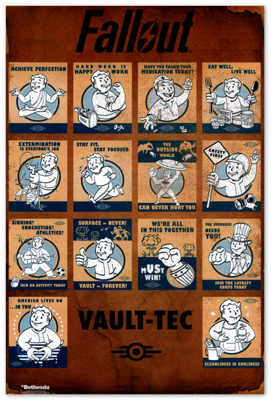 Fallout Poster Vault Tech Video Game Poster Gaming Fallout