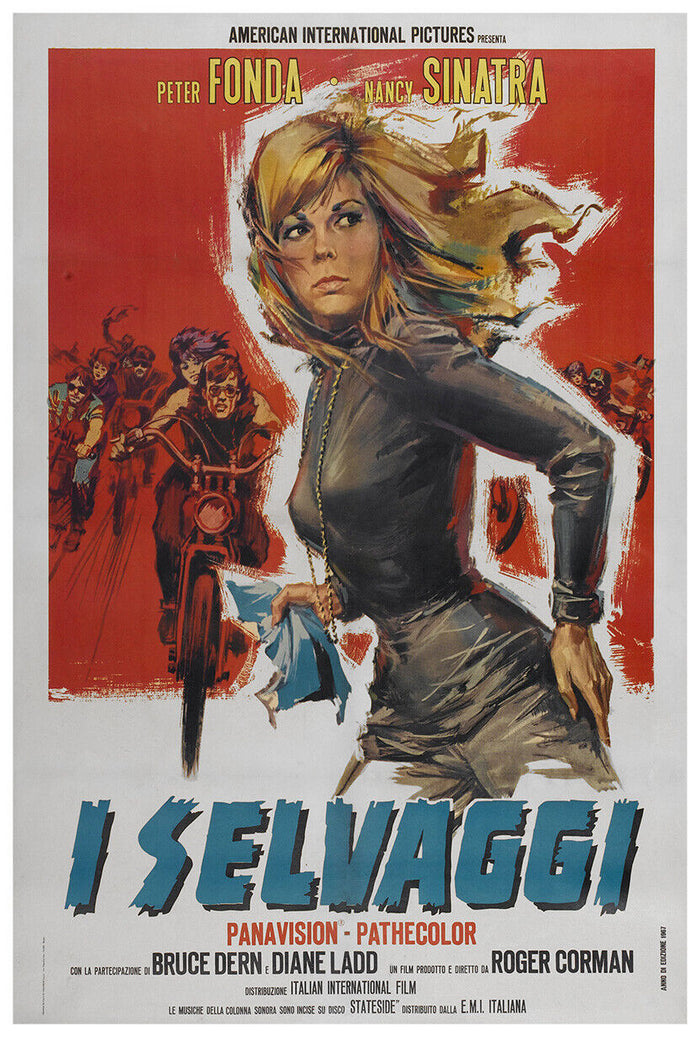 The Wild Angels - Peter Fonda - Nancy Sinatra - Movie Poster - 1966 - Italian