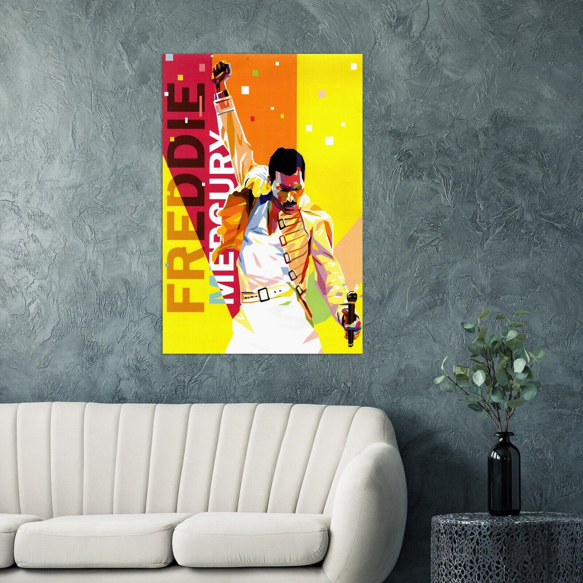 Freddie Mercury - Queen Band Poster - Music Print, Rock Wall Art