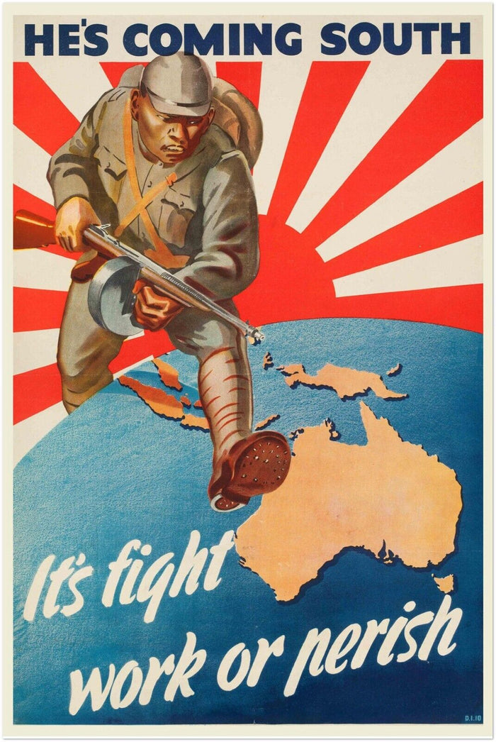 He's Coming South - World War 2 Poster - WW2 Vintage Poster