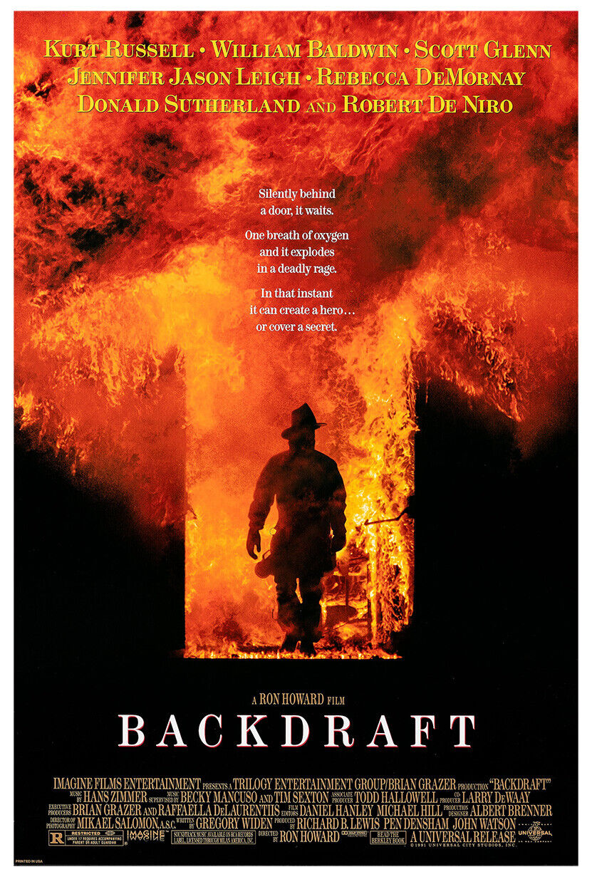 Backdraft - Kurt Russell - Movie Poster - 1991 - US Version