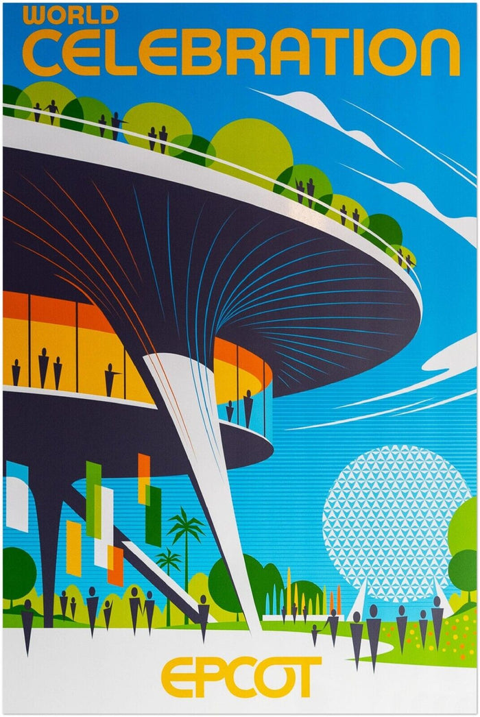 Disney Epcot Center Attraction Poster - World Celebration - Disney World D23