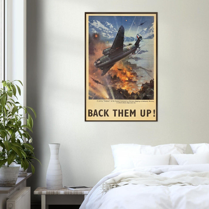 Back Them Up - RAF Hudsons- World War 2 Poster - WW2 Vintage Poster