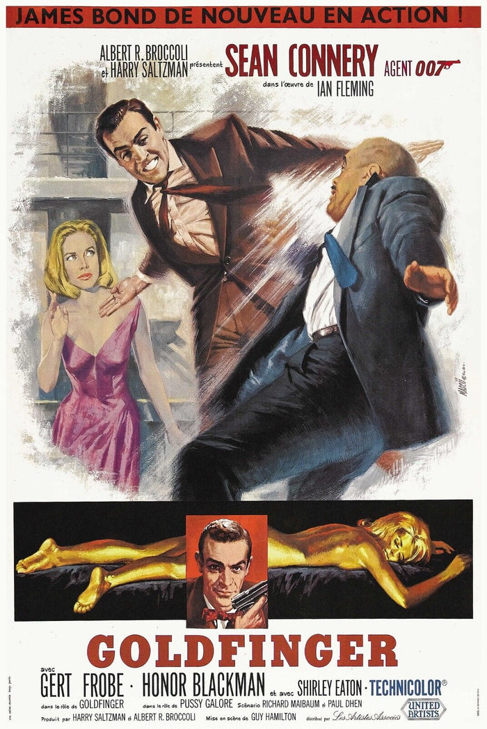 Goldfinger - James Bond 007 Movie Poster - Sean Connery - US Version #3