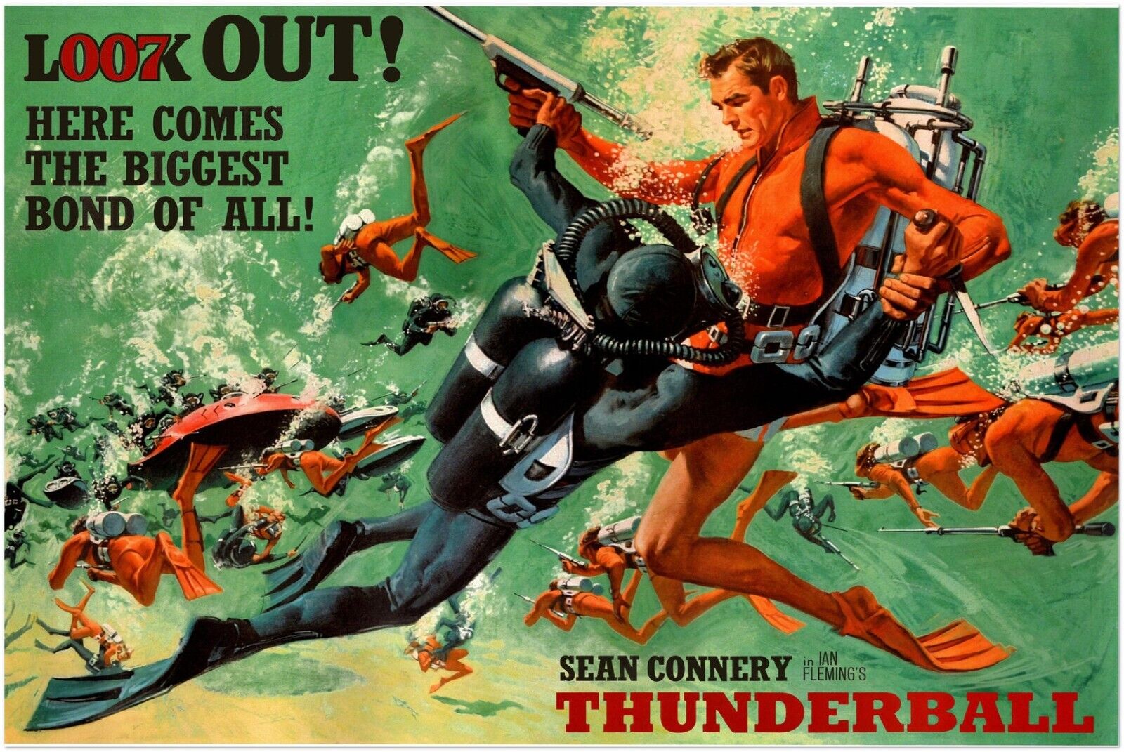 Thunderball - James Bond 007 Movie Poster - Sean Connery