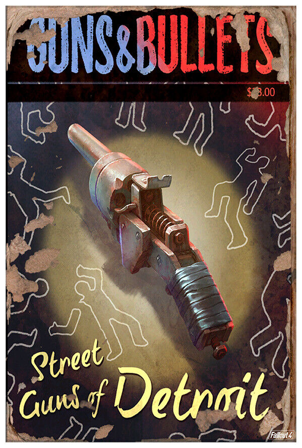 Guns & Bullets - Street Guns of Detroit - Fallout 4 Poster