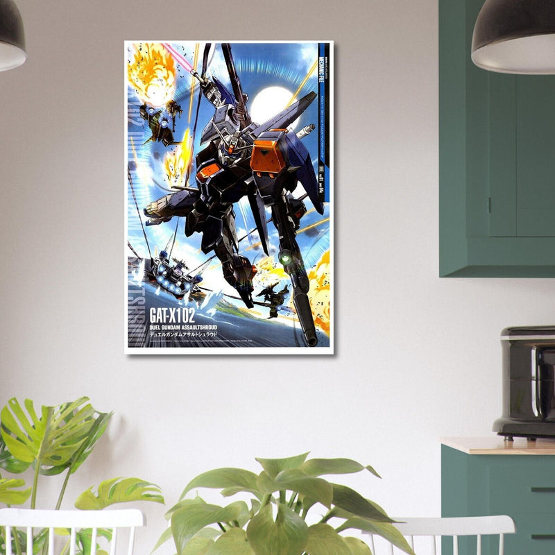 Dual Assaultshroud - Gundam Mechanical Poster - Japanese Anime Poster