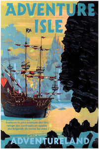 Disney Attraction Poster - Adventure Isle - Disneyland Paris - Euro Disney