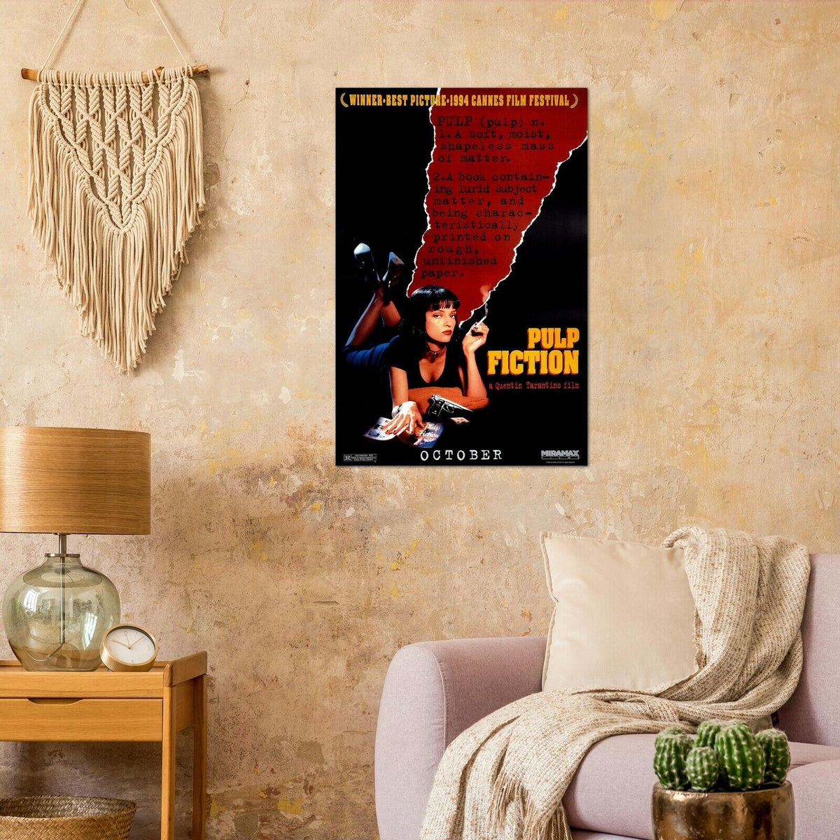 Pulp Fiction Movie Poster - Quentin Tarantino - Teaser US Version