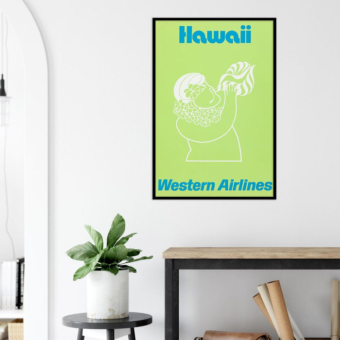 Western Airlines - Hawaii - 1960s - Vintage Airline Travel Poster