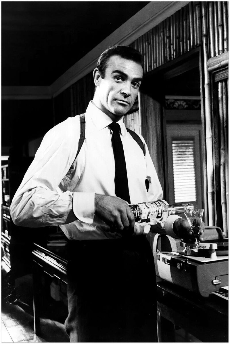 James Bond 007 Poster - Sean Connery - Martini Print