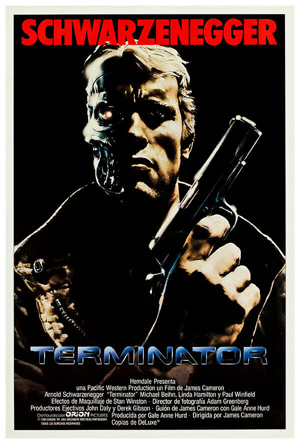 Terminator - Movie Poster - Arnold Schwarzenegger - Spanish Version