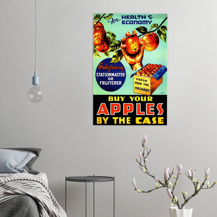 New Zealand Apples Version #1 - Vintage Travel Poster