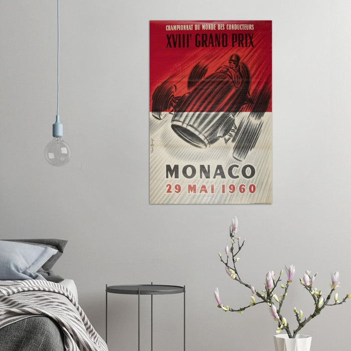 Monaco Grand Prix 1960 - Vintage Auto Racing Poster