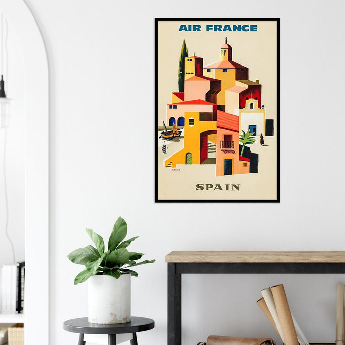 Air France - Spain - Vintage Airline Travel Poster