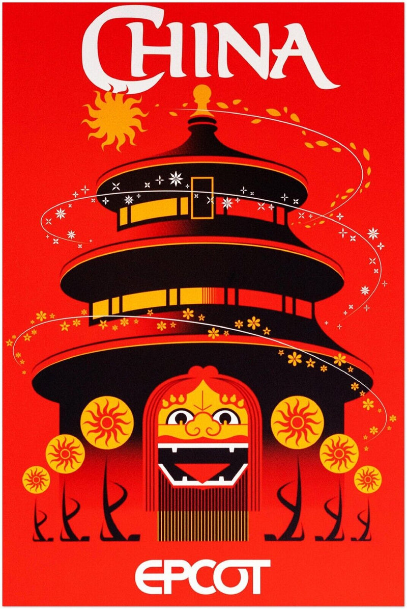 Disney Epcot Center Attraction Poster -  China - Disney World D23