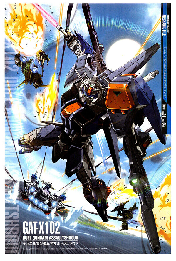 Dual Assaultshroud - Gundam Mechanical Poster - Japanese Anime Poster