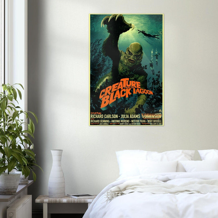 Creature from the Black Lagoon  - Vintage Horror Movie Poster - English