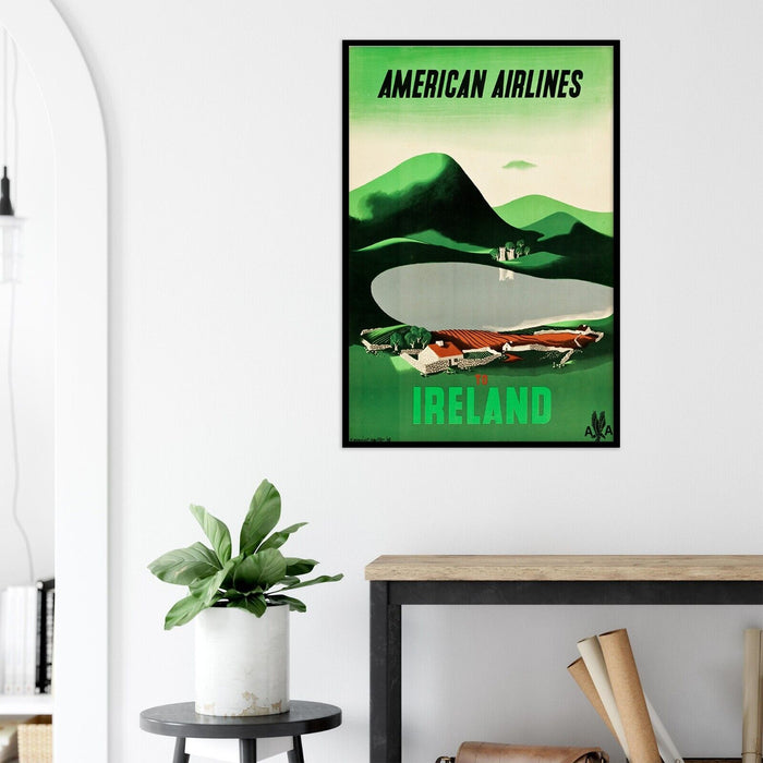 American Airlines - Ireland - Vintage Airline Travel Poster