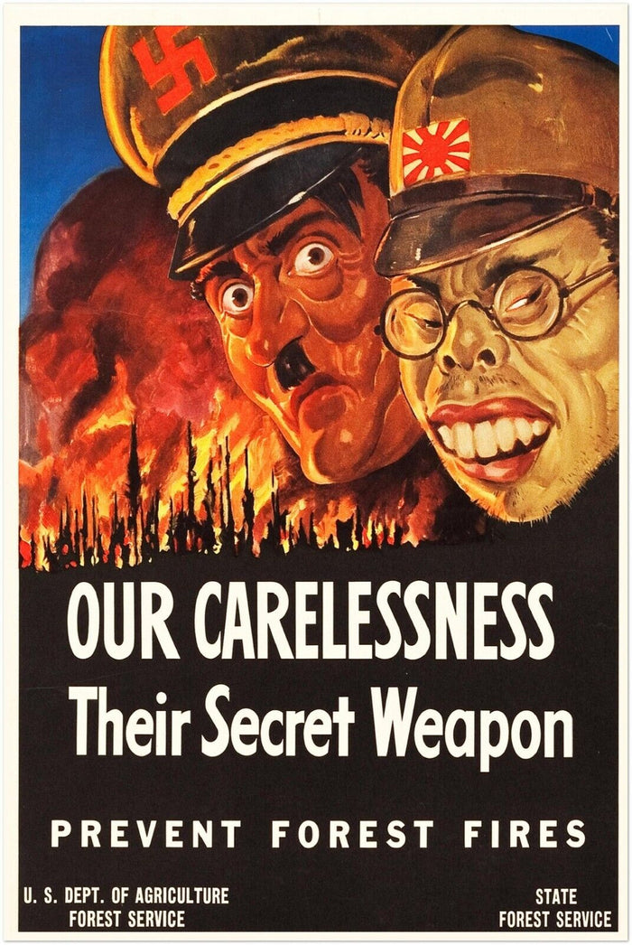 Our Carelessness - Forest Fires - World War 2 Poster - WW2 Vintage Poster