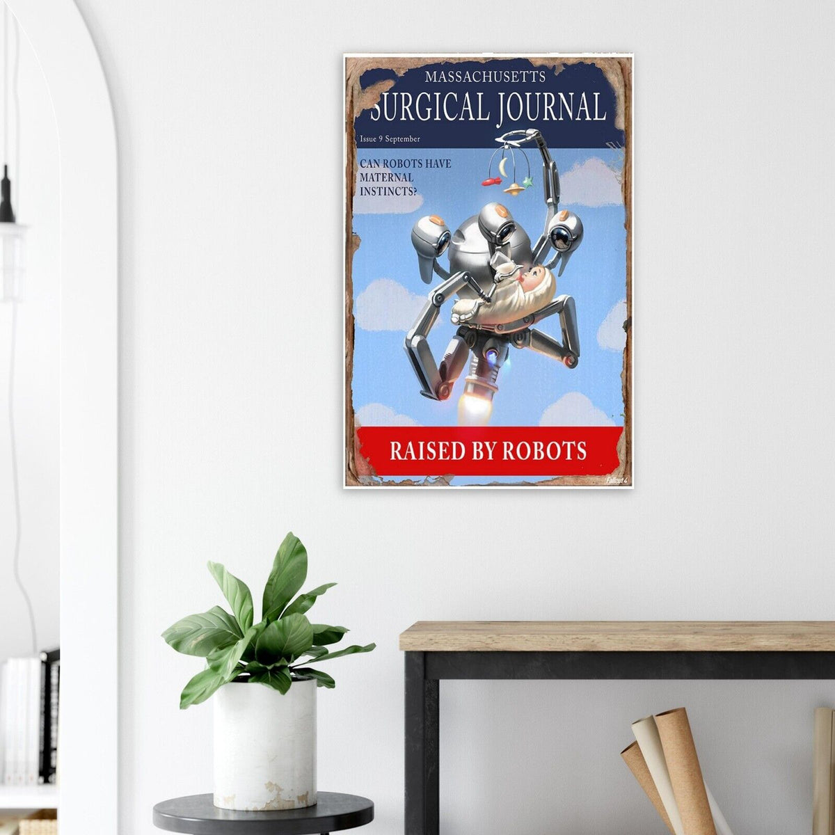 Massachusetts's Surgical Journal - Raised by Robots - Fallout 4 Poster