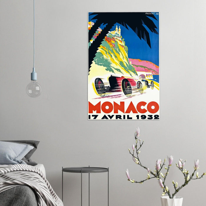 Monaco Grand Prix 1932 - Vintage Auto Racing Poster