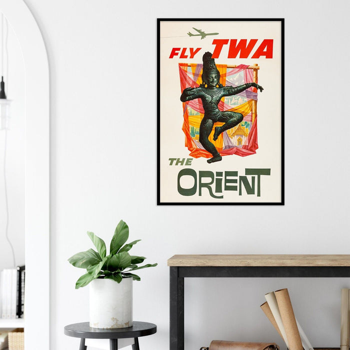 TWA - Trans World Airlines  - The Orient  - Vintage Airline Travel Poster