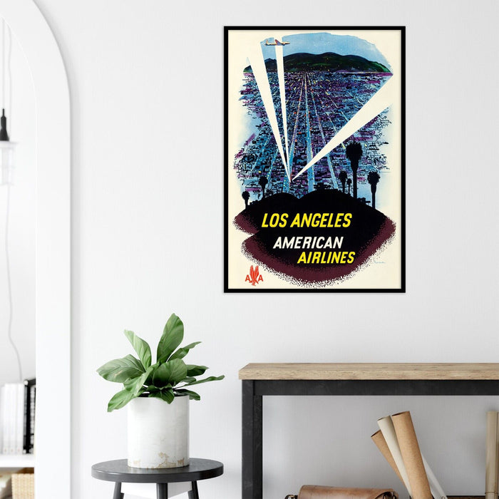 American Airlines - California - Los Angeles  - Vintage Airline Travel Poster