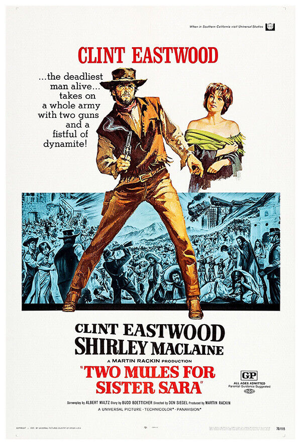 Two Mules for Sister Sara - Clint Eastwood - Movie Poster - US Version #2