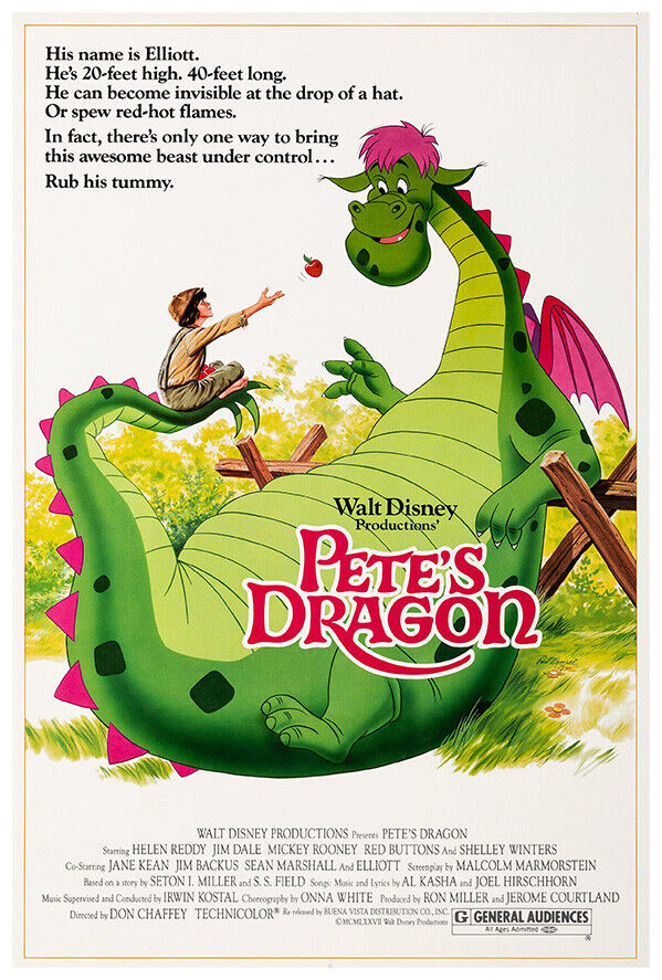 Pete's Dragon - Disney - Movie Poster - 1977 - US Release