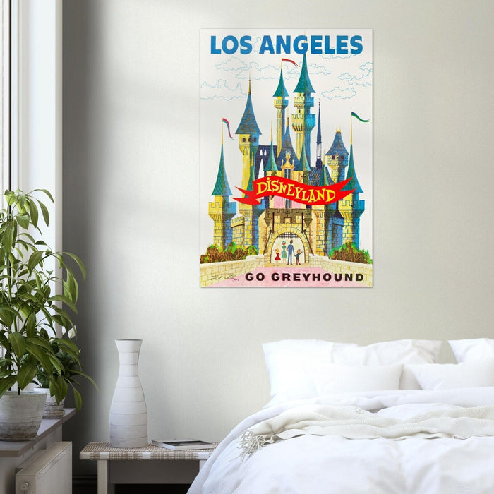 Go Greyhound - Los Angeles - Disneyland Attraction Poster  - Walt Disney Vintage