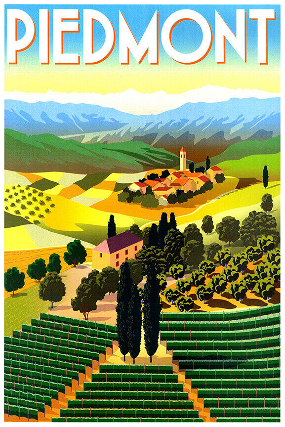 Piedmont - Italy   - Vintage Travel Poster