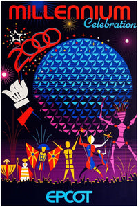 Disney Epcot Center Attraction Poster - Millennium Celebration - D23